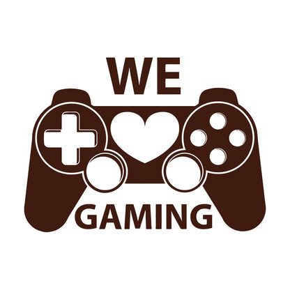 Wall Decals Pvc We Love Gaming Joystick Game Love Home Removable Without Leaving Glue