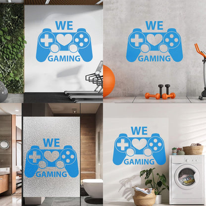 Wall Decals Pvc We Love Gaming Joystick Game Love Home Removable Without Leaving Glue