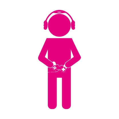 Fine Carving Stickers Gaming Joystick Game Kids Nursery Personalized Customization