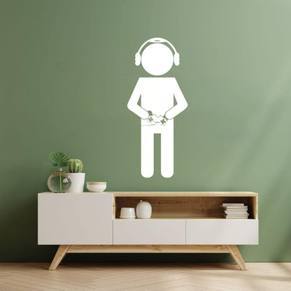 Fine Carving Stickers Gaming Joystick Game Kids Nursery Personalized Customization