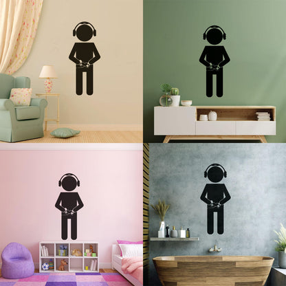 Fine Carving Stickers Gaming Joystick Game Kids Nursery Personalized Customization