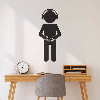 Fine Carving Stickers Gaming Joystick Game Kids Nursery Personalized Customization