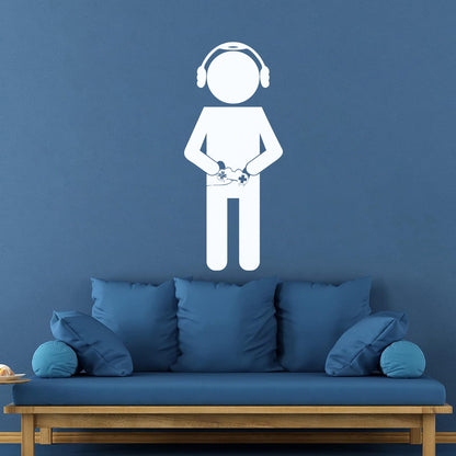 Fine Carving Stickers Gaming Joystick Game Kids Nursery Personalized Customization