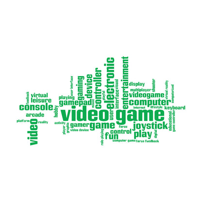 Incentive Phrases Video Game Play Joystick Computer Wall Stickers Can Modify And Add Information