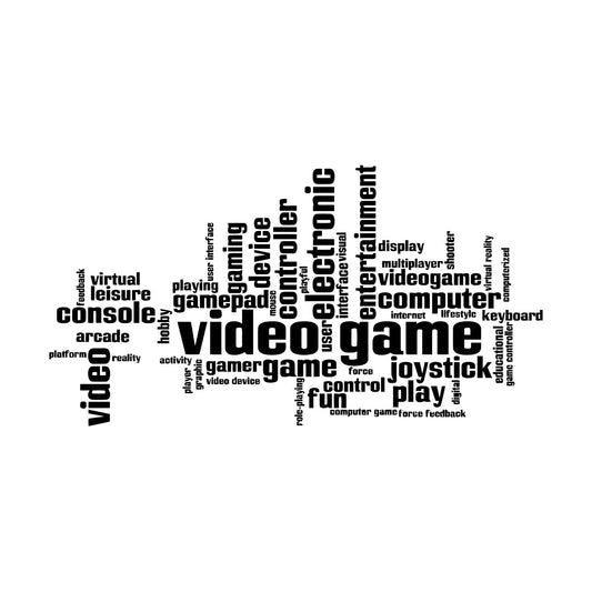 Incentive Phrases Video Game Play Joystick Computer Wall Stickers Can Modify And Add Information