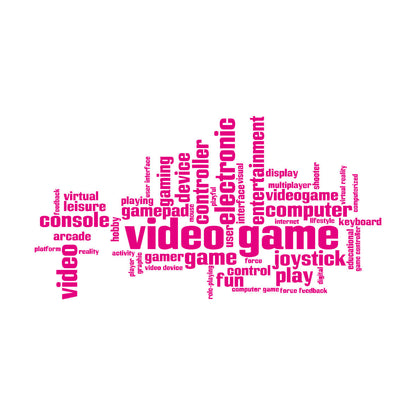 Incentive Phrases Video Game Play Joystick Computer Wall Stickers Can Modify And Add Information