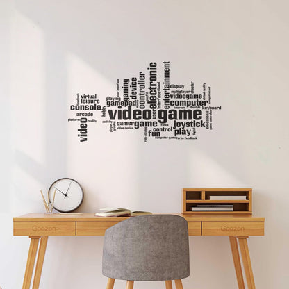 Incentive Phrases Video Game Play Joystick Computer Wall Stickers Can Modify And Add Information