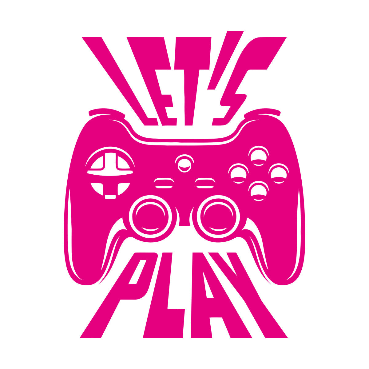 Fine Carving Decals Joystick Let'S Play Player Game Zone Art Decoration