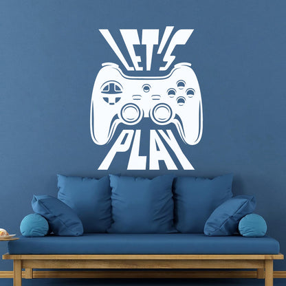 Fine Carving Decals Joystick Let'S Play Player Game Zone Art Decoration