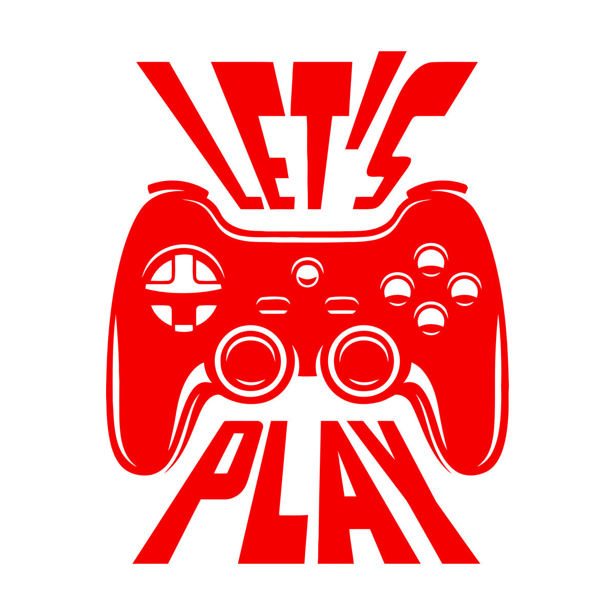 Fine Carving Decals Joystick Let'S Play Player Game Zone Art Decoration