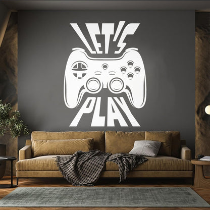 Fine Carving Decals Joystick Let'S Play Player Game Zone Art Decoration