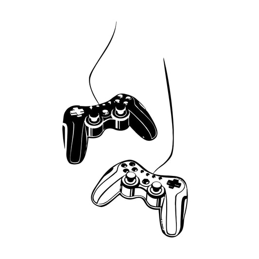 Vinyl Art Sticker Gaming Joystick Nursery Computer Game Kids Wall Beautification