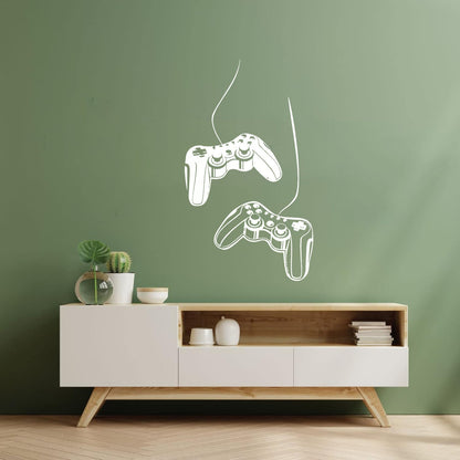 Vinyl Art Sticker Gaming Joystick Nursery Computer Game Kids Wall Beautification