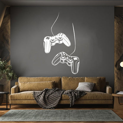 Vinyl Art Sticker Gaming Joystick Nursery Computer Game Kids Wall Beautification