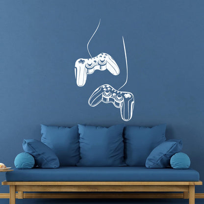 Vinyl Art Sticker Gaming Joystick Nursery Computer Game Kids Wall Beautification