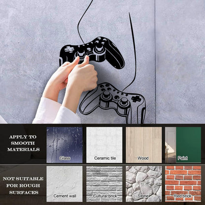 Vinyl Art Sticker Gaming Joystick Nursery Computer Game Kids Wall Beautification