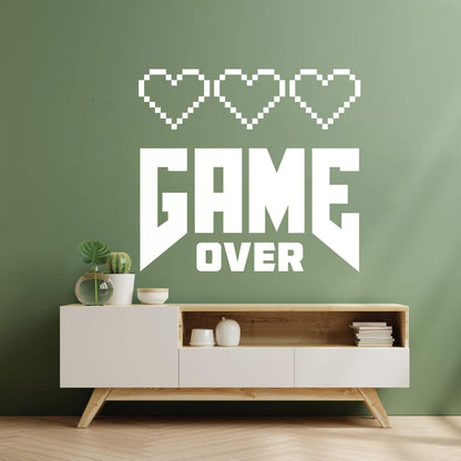 Wall Decals Paster Paper Picture With Inscription Game Over Game Zone Tattoo Culture
