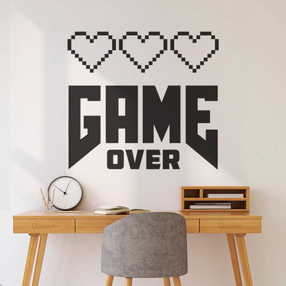 Wall Decals Paster Paper Picture With Inscription Game Over Game Zone Tattoo Culture