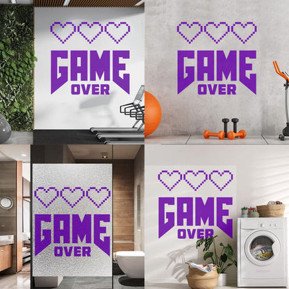 Wall Decals Paster Paper Picture With Inscription Game Over Game Zone Tattoo Culture