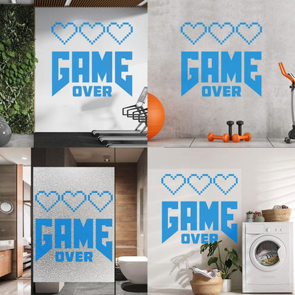 Wall Decals Paster Paper Picture With Inscription Game Over Game Zone Tattoo Culture