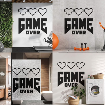 Wall Decals Paster Paper Picture With Inscription Game Over Game Zone Tattoo Culture