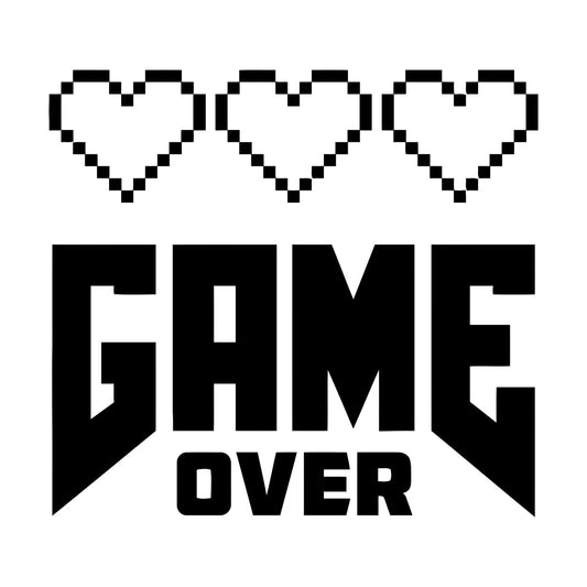 Wall Decals Paster Paper Picture With Inscription Game Over Game Zone Tattoo Culture