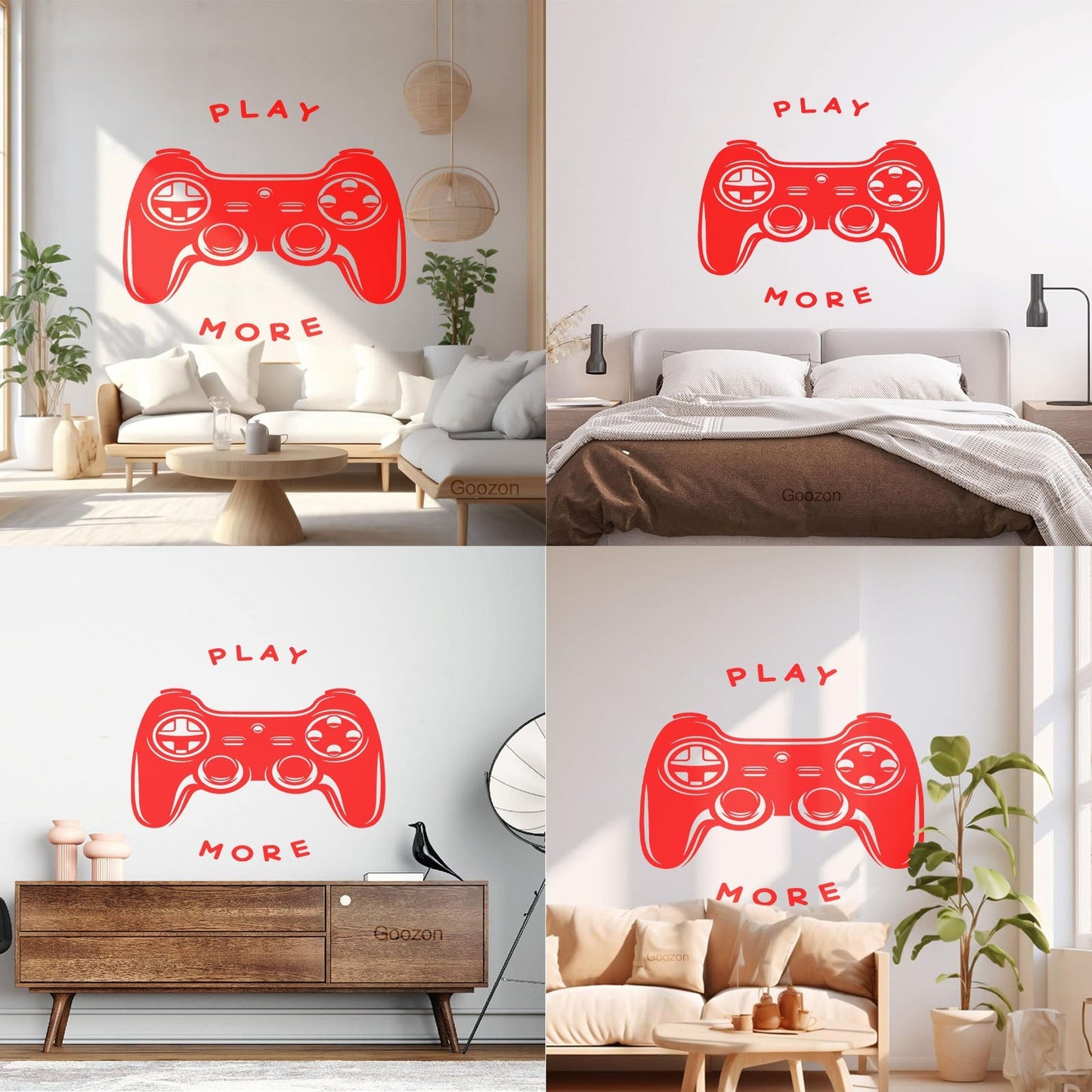 Vinyl Wall Stickers Play More Games Play Removable Without Leaving Glue
