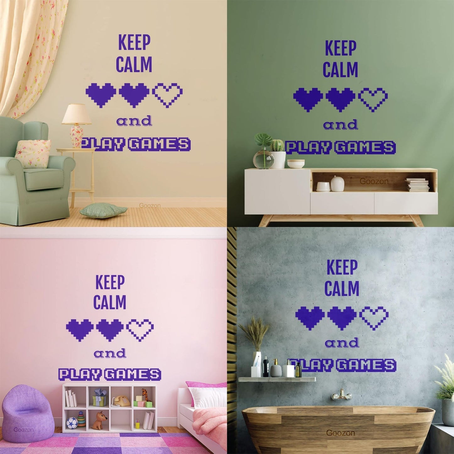 Wall Decals Video Game Play Boys Game Kids Self Adhesive