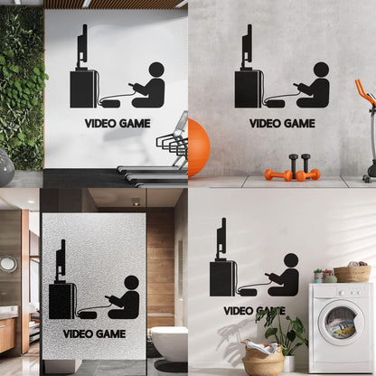 Vinyl Wall Decals Video Games Player Joystick Playroom Large Do Not Damage The Wall Surface