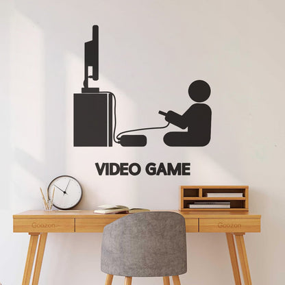 Vinyl Wall Decals Video Games Player Joystick Playroom Large Do Not Damage The Wall Surface