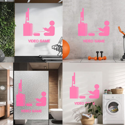 Vinyl Wall Decals Video Games Player Joystick Playroom Large Do Not Damage The Wall Surface