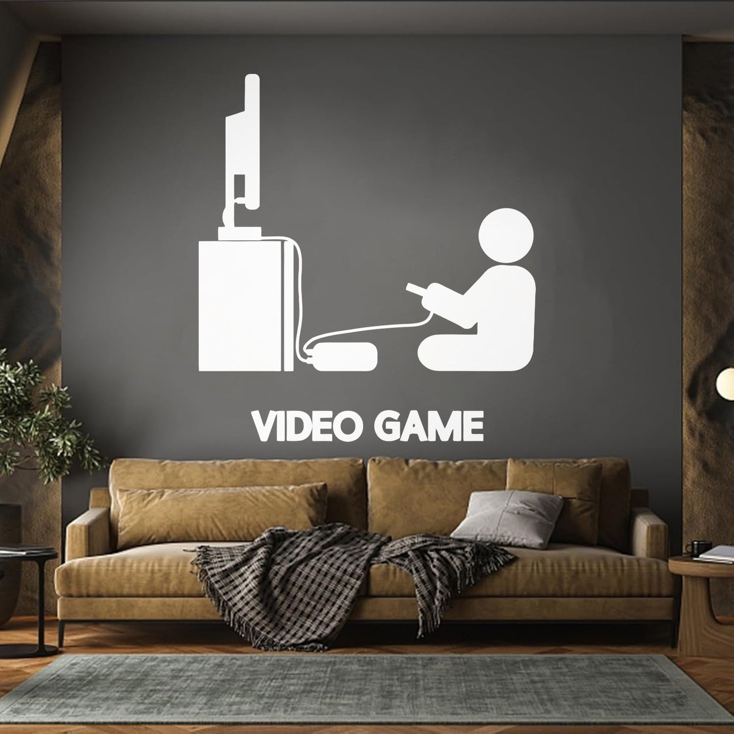 Vinyl Wall Decals Video Games Player Joystick Playroom Large Do Not Damage The Wall Surface