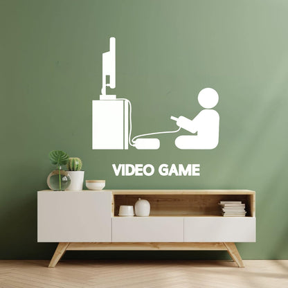 Vinyl Wall Decals Video Games Player Joystick Playroom Large Do Not Damage The Wall Surface