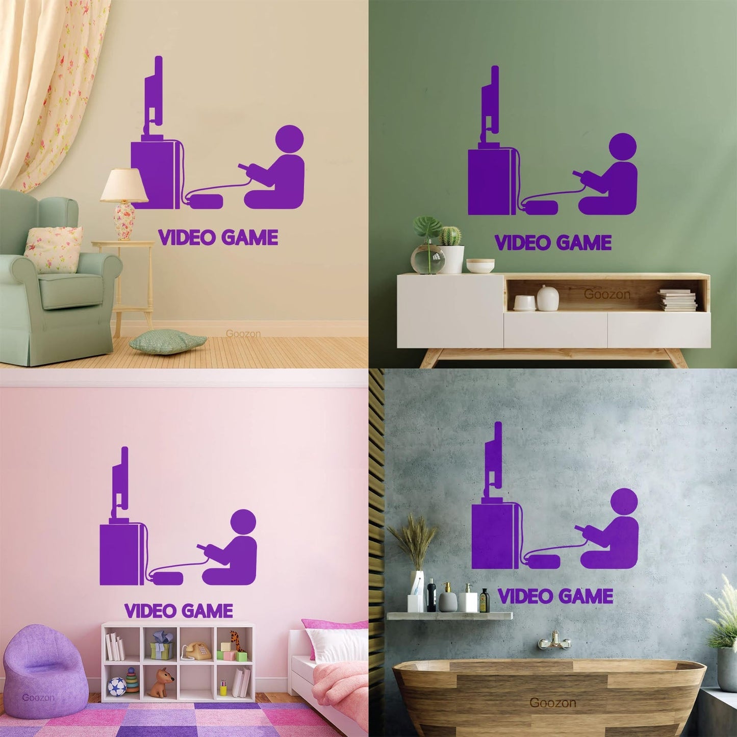Vinyl Wall Decals Video Games Player Joystick Playroom Large Do Not Damage The Wall Surface