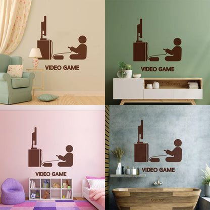 Vinyl Wall Decals Video Games Player Joystick Playroom Large Do Not Damage The Wall Surface