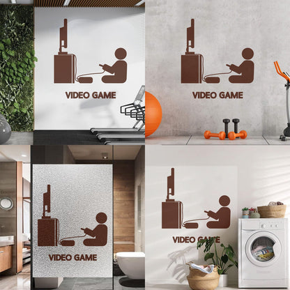 Vinyl Wall Decals Video Games Player Joystick Playroom Large Do Not Damage The Wall Surface