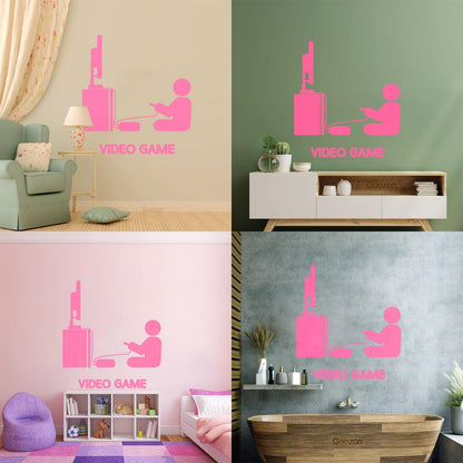 Vinyl Wall Decals Video Games Player Joystick Playroom Large Do Not Damage The Wall Surface