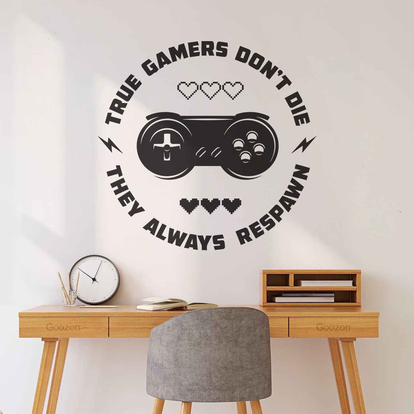 Words Game True Game Don'T Die They Always Respawn Engraving Decals Multi Color Selection