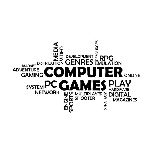 Mural And Wall Vinyl Decal World Cloud Media Computer Online Video Market Equipped With Transfer Film Kit