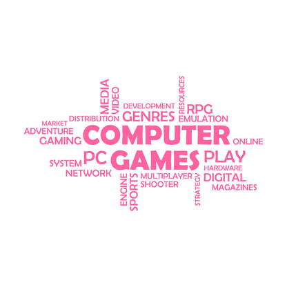 Mural And Wall Vinyl Decal World Cloud Media Computer Online Video Market Equipped With Transfer Film Kit