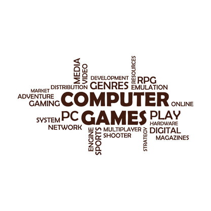 Mural And Wall Vinyl Decal World Cloud Media Computer Online Video Market Equipped With Transfer Film Kit