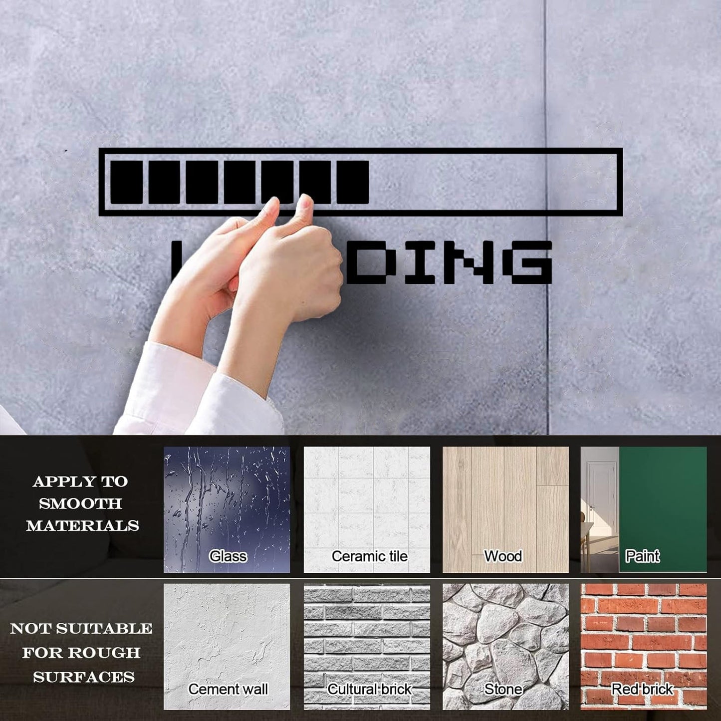 Wall Stickers Paster Paper Cool Game Stuff Computer Loading A Video Game Easy Installation