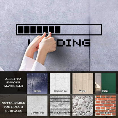 Wall Stickers Paster Paper Cool Game Stuff Computer Loading A Video Game Easy Installation