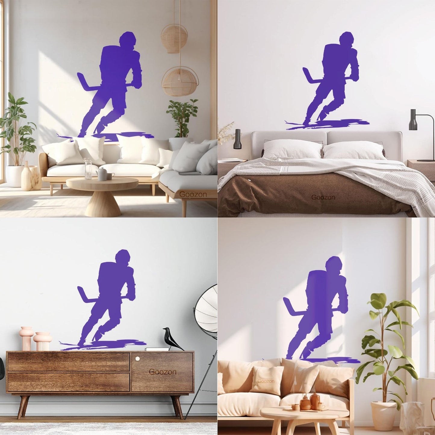 Wall Vinyl Sticker Decor Sports Ice Hockey Player Skates Extreme Game Art Mural Painting