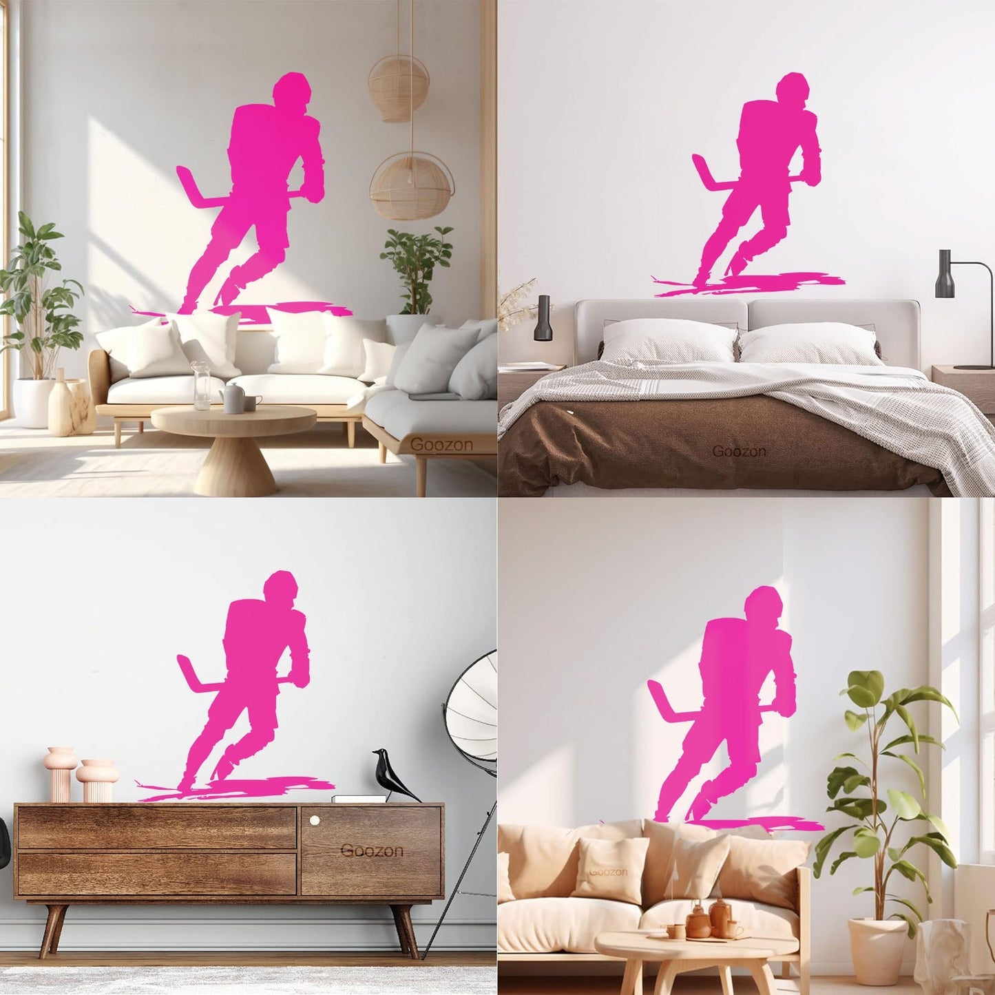 Wall Vinyl Sticker Decor Sports Ice Hockey Player Skates Extreme Game Art Mural Painting