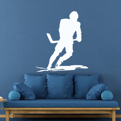 Wall Vinyl Sticker Decor Sports Ice Hockey Player Skates Extreme Game Art Mural Painting