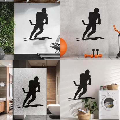 Wall Vinyl Sticker Decor Sports Ice Hockey Player Skates Extreme Game Art Mural Painting