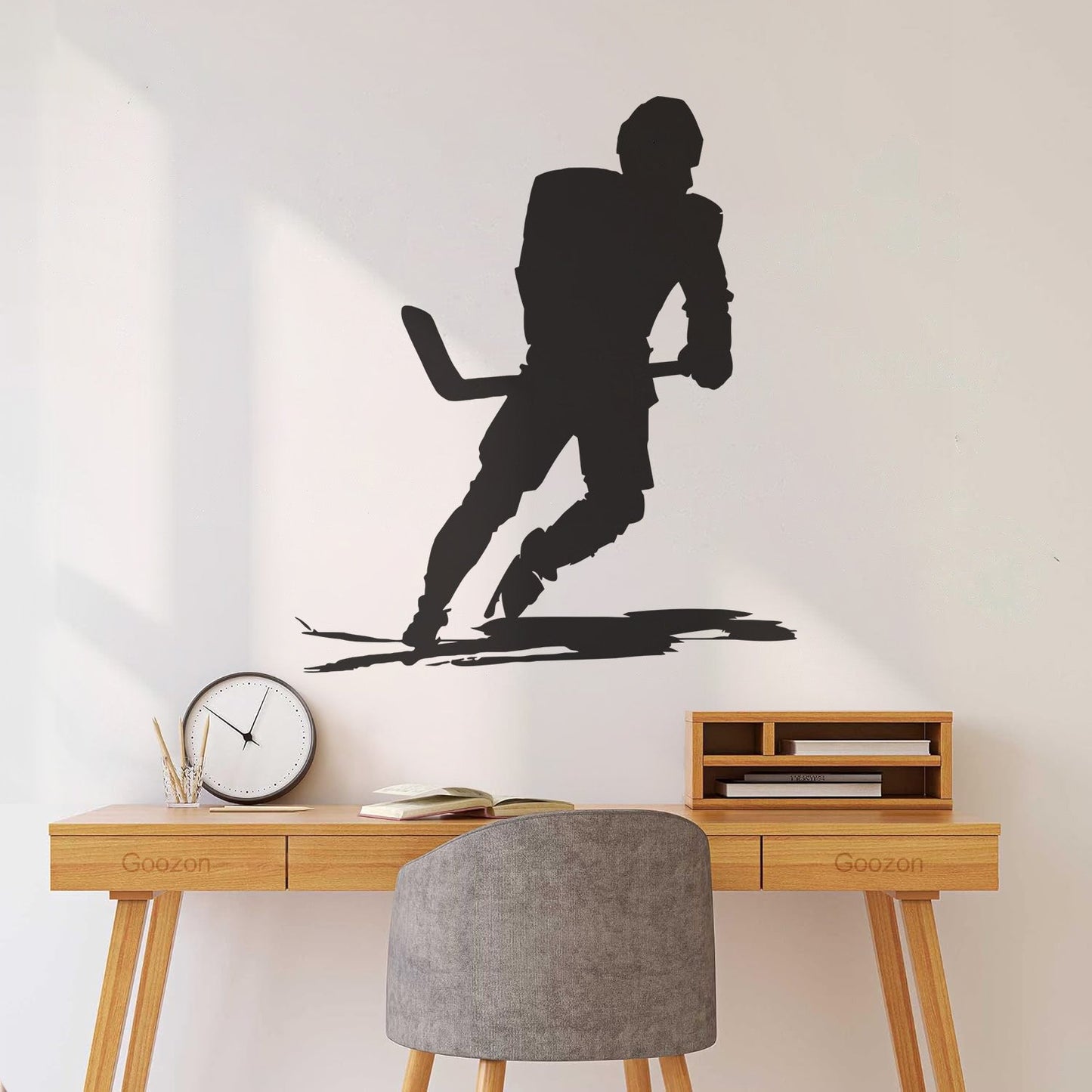 Wall Vinyl Sticker Decor Sports Ice Hockey Player Skates Extreme Game Art Mural Painting