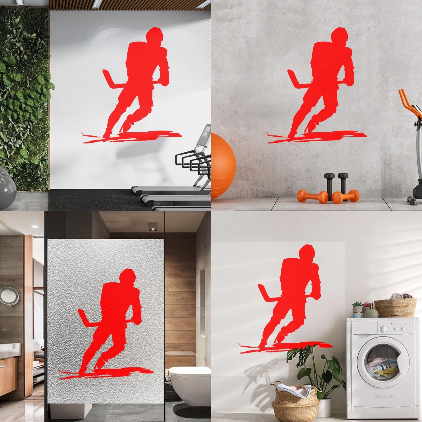 Wall Vinyl Sticker Decor Sports Ice Hockey Player Skates Extreme Game Art Mural Painting