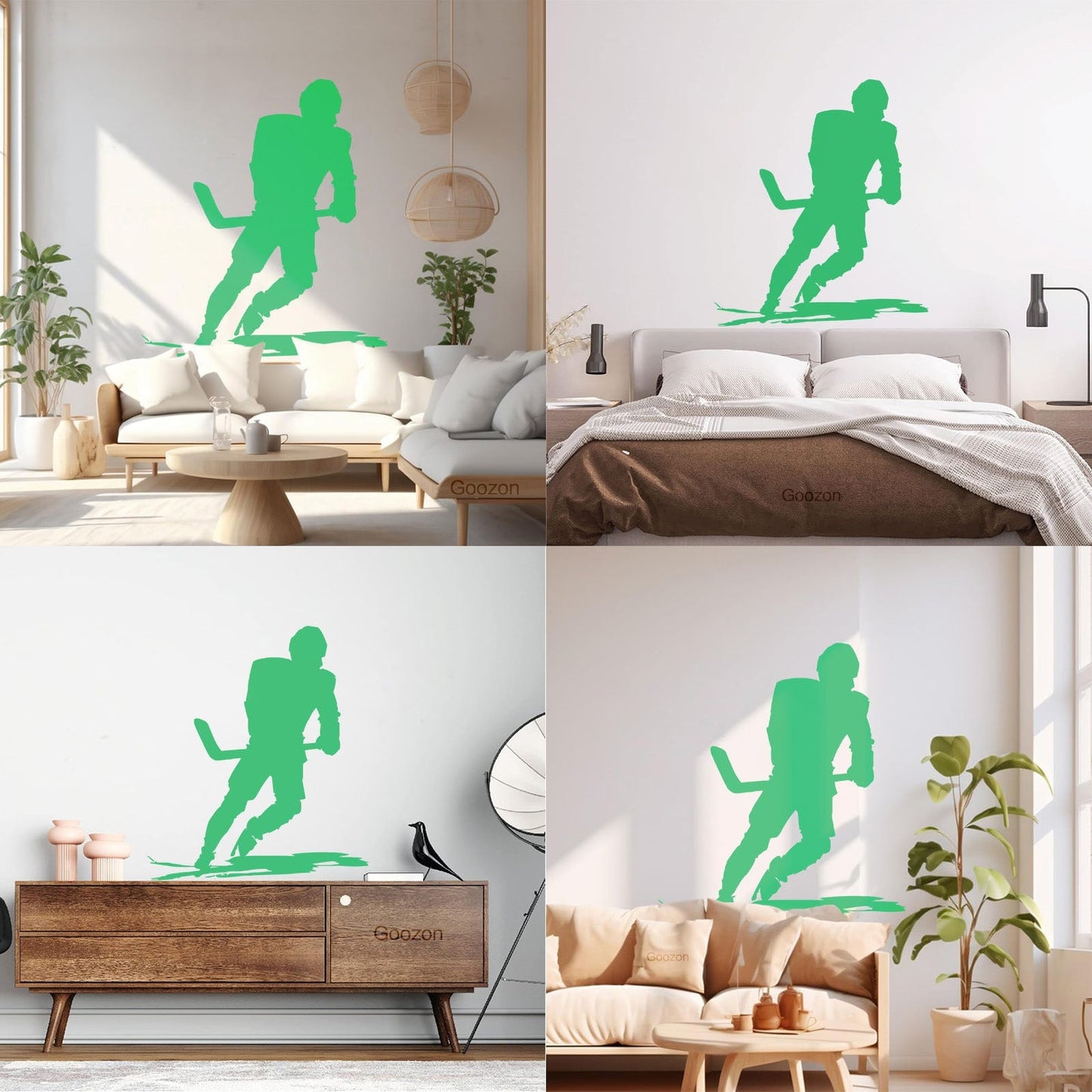 Wall Vinyl Sticker Decor Sports Ice Hockey Player Skates Extreme Game Art Mural Painting